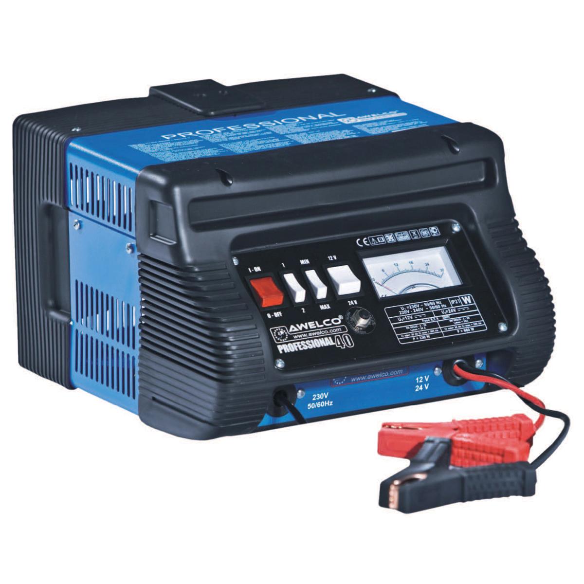 AWELCO 72210 PROFESSIONAL 40 ΕΠΑΓΓΕΛΜΑΤΙΚΟΣ ΦΟΡΤΙΣΤΗΣ - ΕΚΚΙΝΗΤΗΣ ΜΠΑΤΑΡΙΑΣ 12/24V, 30-220AH 