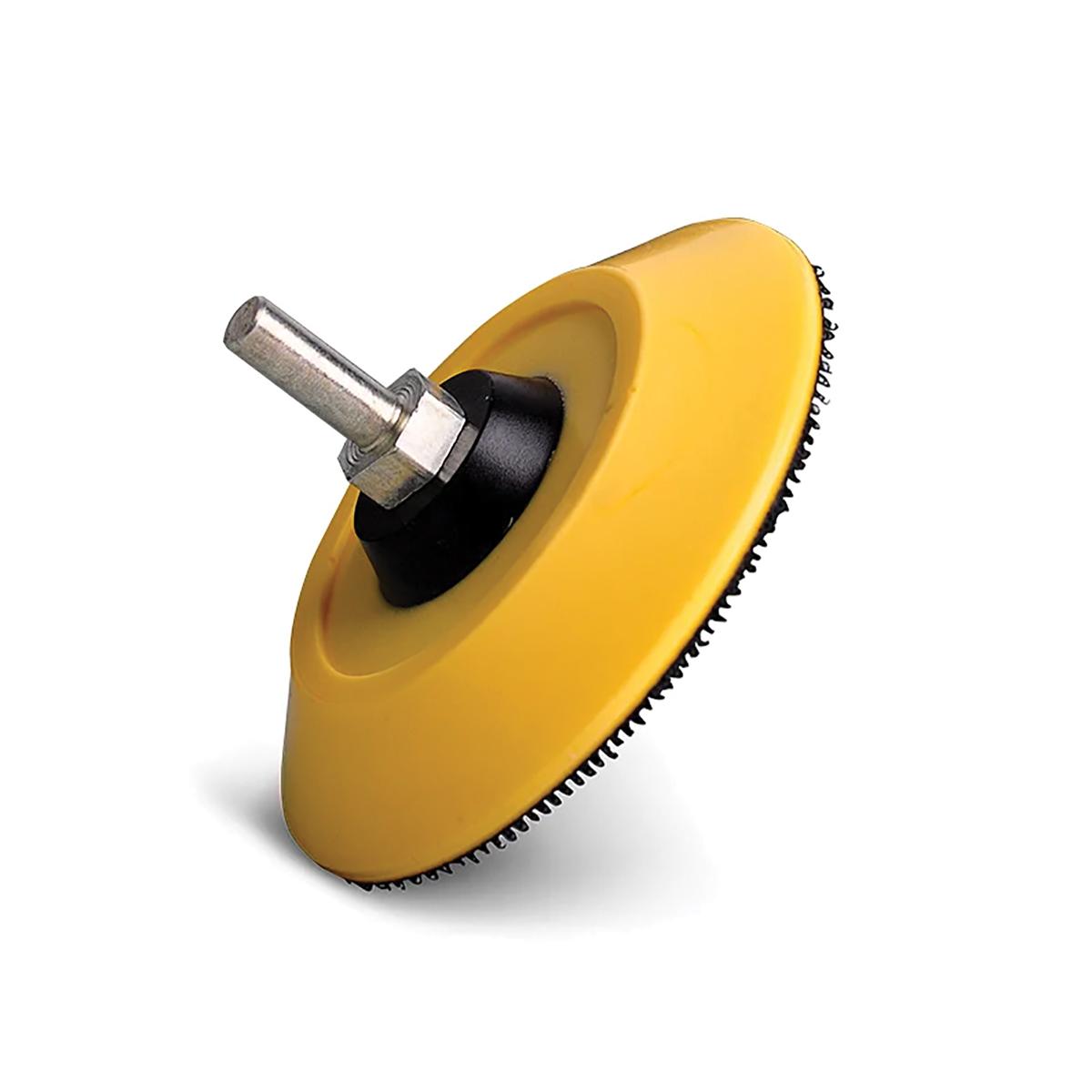 FinoPads FP-22230 ΠΛΑΚΑ ΤΡΙΒΗΣ HOOKIT,ΜΕΣΑΙΑ 11.5MM,ΘΗΛ-M6, 75MM, ΜΕ ΑΝΤΑΠΤΟΡΑ ΔΡΑΠΑΝΟΥ Φ6 (ΚΙΤΡΙΝΗ)